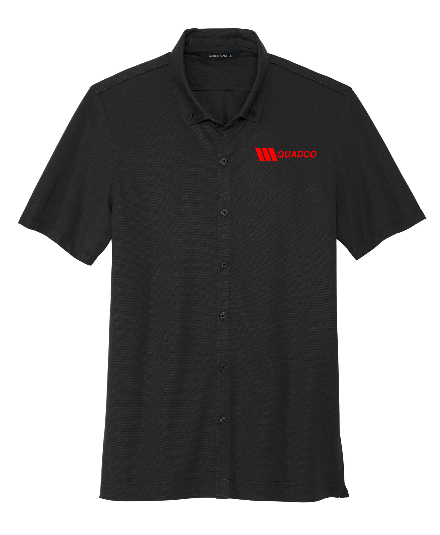 Mercer & Mettle Stretch Pique Full Button Polo