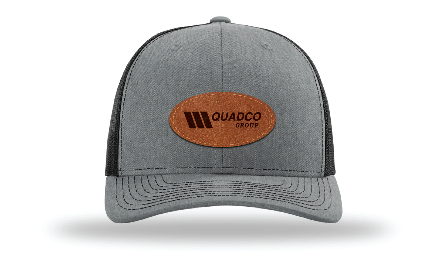 112 Trucker Black/Charcoal w/ Leather Patch